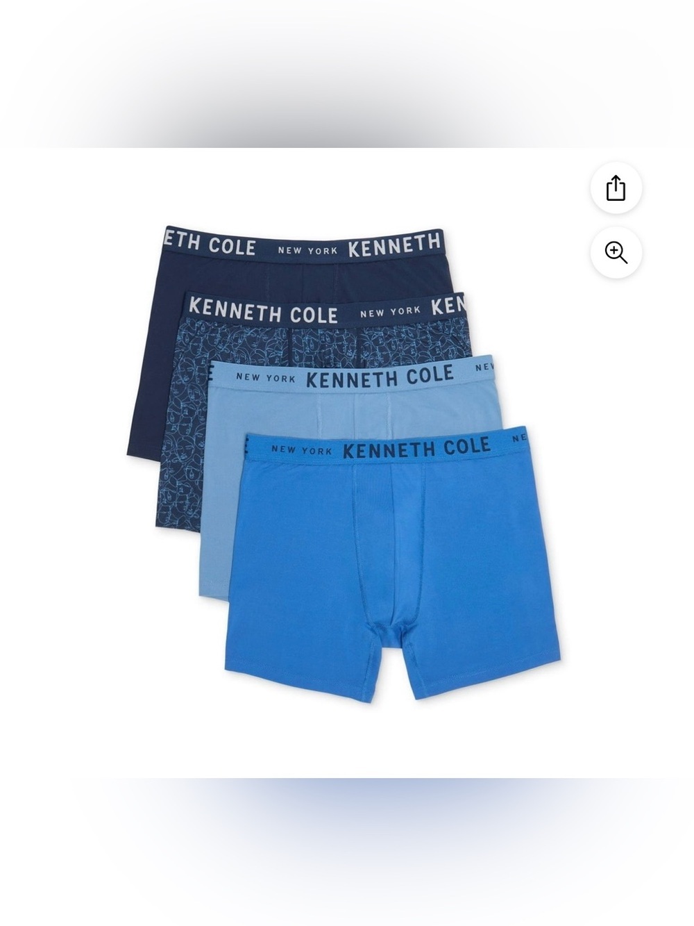 Kenneth Cole Men's 4-Pack Boxer Briefs Flex Micro